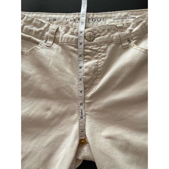 LIVERPOOL Jeans 'Michelle Capri' Creamy White Jeans sz 8/29 - Picture 11 of 14